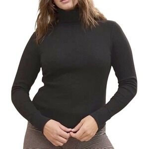 NWT Aerie black long sleeve ribbed turtle neck essential layering size XS